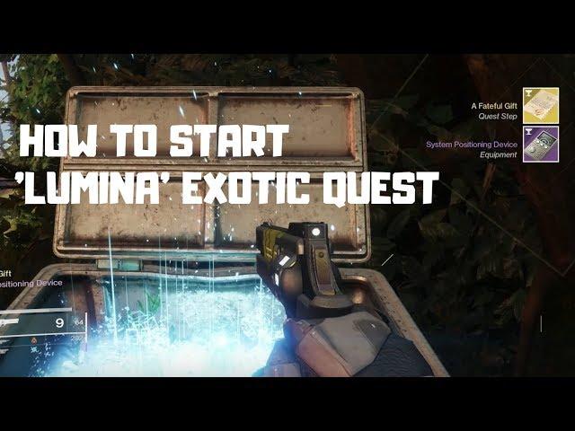 How to Find / Start the 'Lumina' Exotic Quest