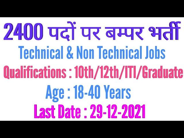 Work at Home || Various 2400 Posts || GovtJobs4you