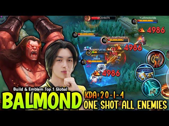 THANK YOU ONIC KAIRI FOR BALMOND BEST BUILD TO ONE SHOT ALL ENEMIES  - BUILD TOP 1 GLOBAL BALMOND