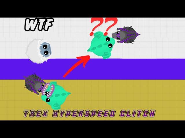 NEW T-Rex Hyperspeed  Glitch in Mope.io |  Testing out mope.io glitches on random people