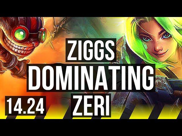 ZIGGS & Leona vs ZERI & Lulu (ADC) | 1200+ games, Dominating | KR Master | 14.24