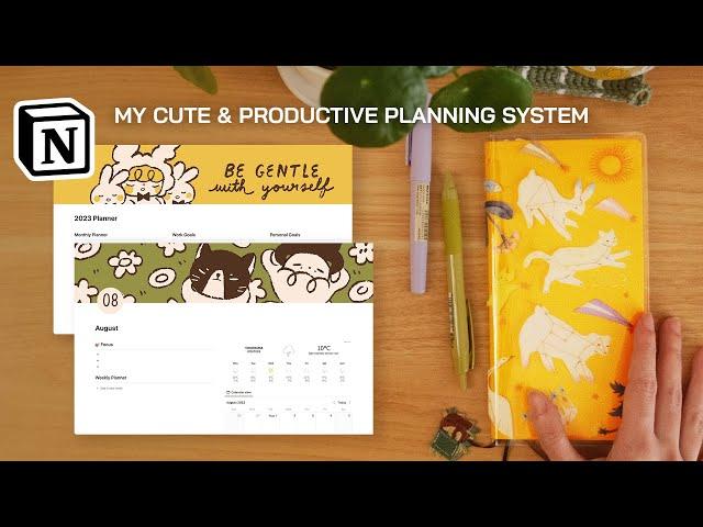 a simple planning system for the easily overwhelmed  (notion & Hobonichi Weeks)