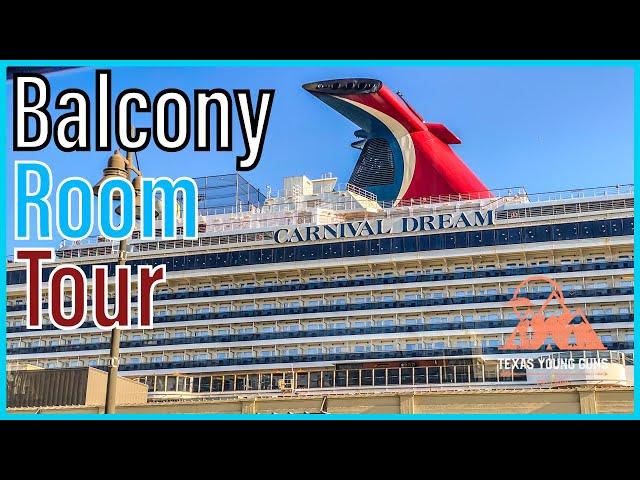 Carnival Dream Balcony Room Tour // Texas Young Guns