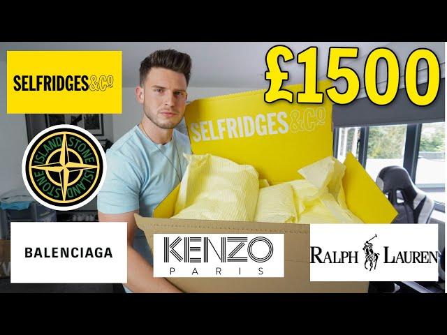 HUGE Designer/Luxury SELFRIDGES Haul & Try On (Balenciaga, Kenzo, Reiss, Stone Island + More)