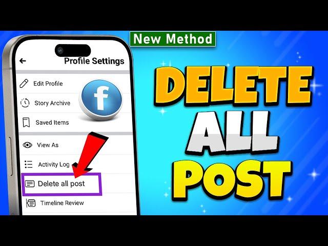 How to Delete ALL POSTS on Facebook 2024 (Android & iOS)