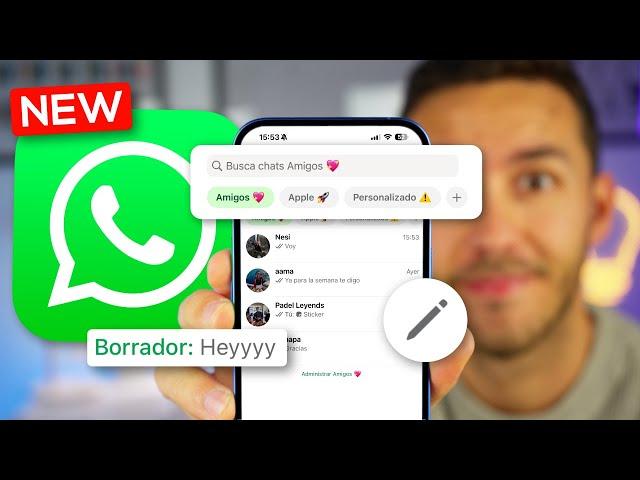 NUEVA Actualización de WhatsApp para iPhone y Android  ¡Nuevos FILTROS!