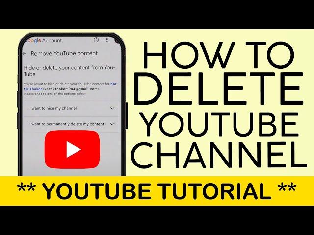 How to Delete Your Youtube Channel 2025