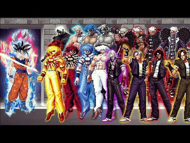 [KOF Mugen] Son Goku Vs 16 Super Fighters Team | 1 Vs 16