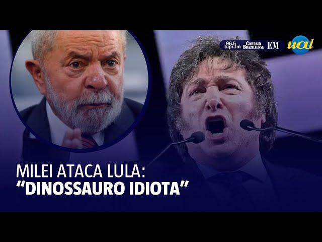 Milei volta a atacar Lula, chamando-o de 'dinossauro idiota'