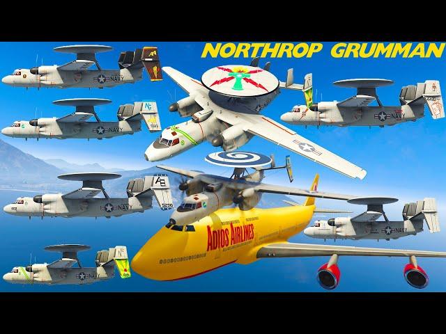 GTA V: Northrop Grumman E-2D Hawkeye Airplanes Best Extreme Longer Crash and Fail Compilation