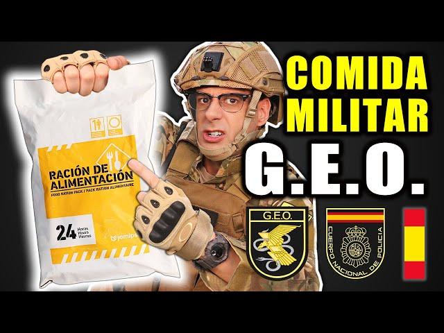 Probando COMIDA MILITAR de GEO Grupo Especial de Operaciones ESPAÑA 24 Horas | MRE Menú Vegetariano