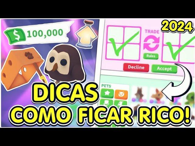 FIQUE RICO FAZENDO ISSO! COMO FICAR RICO NO ADOPT ME DICAS GERAIS! TROCAS, BUCKS, EVOLUIR PET E MAIS