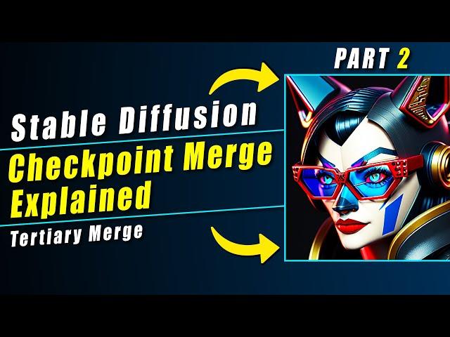 Stable Diffusion Checkpoint Merger And Tertiary Model Merge | Tertiary Merge Explained | SD1.5