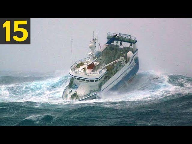 15 Ships Caught in HORRIBLE Storms