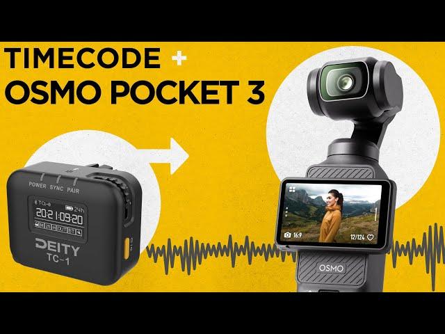 Timecode on Osmo Pocket 3 | Deity TC-1 + DJI Osmo Pocket 3