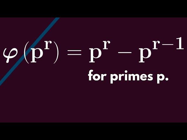 Number Theory | Euler's Totient Function and Powers of Primes