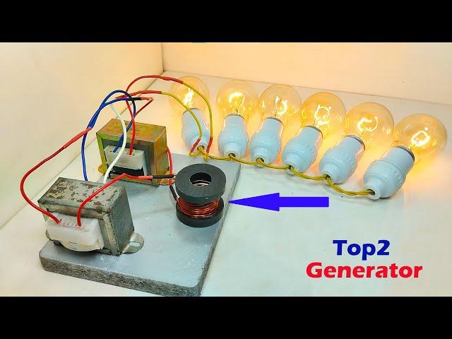 Diy Awesome Top Ac 220V free Electricity How to make Free Energy Generator  At Home