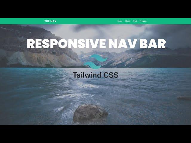 Responsive TAILWIND Navigation Bar Tutorial | HTML Tailwind JavaScript