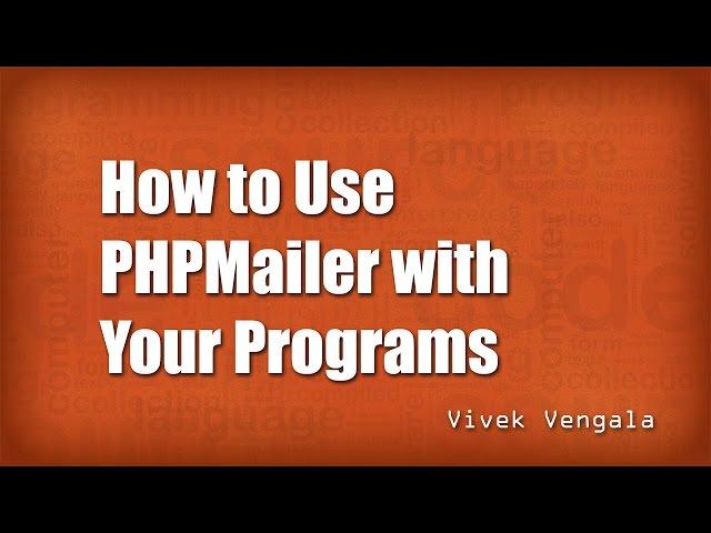 How to Use PHPMailer in Simple Way