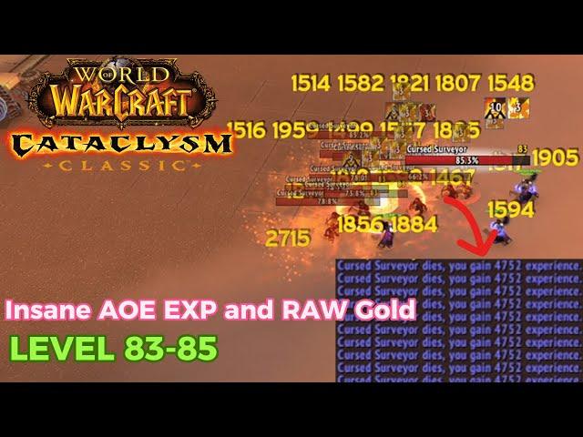 Cataclysm: the Best AOE EXP and RAW GOLD LVL 83-85 Location  - Cataclysm Exp Farm