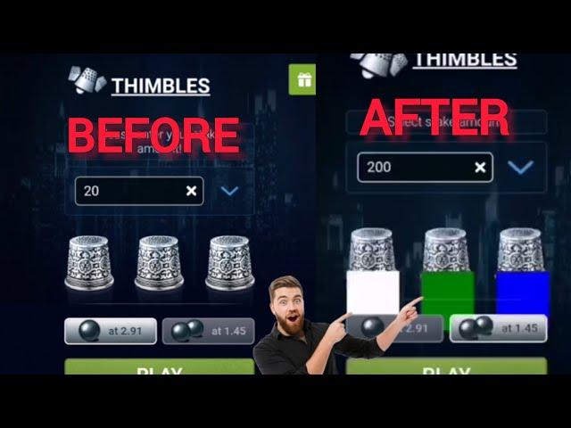 How to hack 1xbet Thimbles to add colors to it for easy Identification .