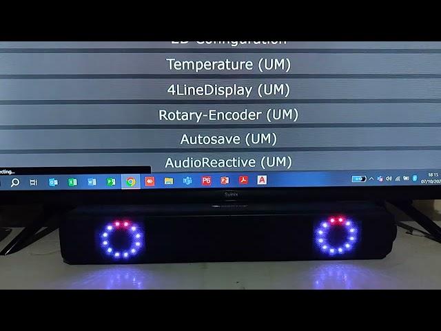 DIY modified Soundbar with integrated WLED Sound Reactive