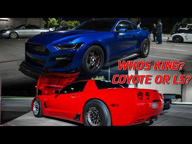 LS vs Coyote!! 8 Sec 98MM Turbo Fbody | 1000HP+ Twin Turbo Coyotes | F1X Corvettes | Kong 2650 ZR1s