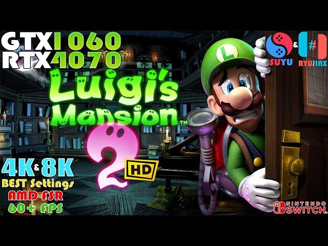 Luigi's Mansion 2 HD PC | YUZU/SUYU & RYUJINX 4K & 8K BEST Settings Test | 60+ FPS | FSR