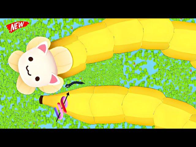 Snake io  Dead Howler Vs Bananya Skin The Map Epic Snakeio Gameplay