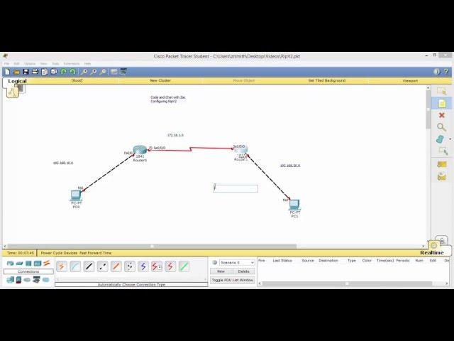 Configuring RipV2 in Packet Tracer