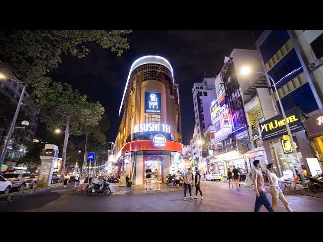 Saigon Bui Vien Walking Street, Crazy Nightlife Area in Vietnam 2023 | 4K Walking