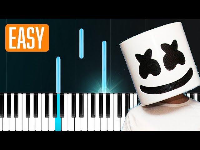 Marshmello x Lil Peep  - "Spotlight" 100% EASY PIANO TUTORIAL