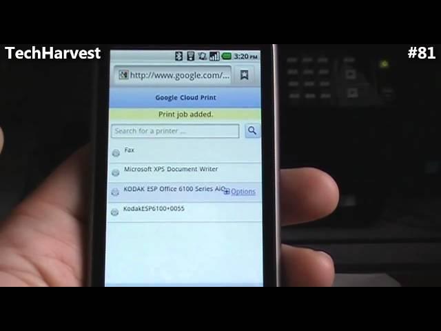 Printing From An Android Phone Using Google Cloud Print