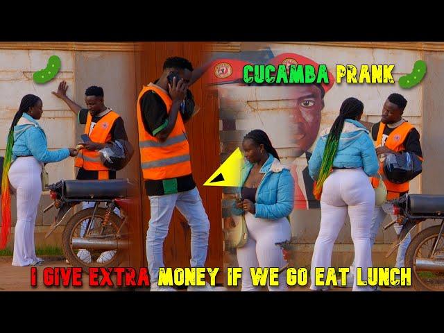 Cucamba Prank I give extra money if we go eat lunch she took his bodaboda key