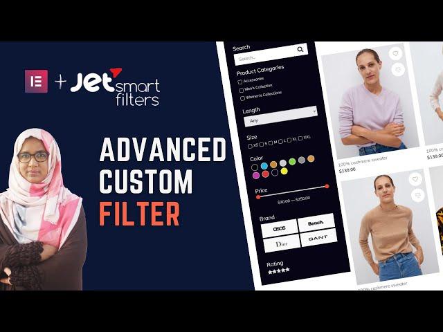 Create custom product filter woocommerce in Elementor | Crocoblock jet smart filters