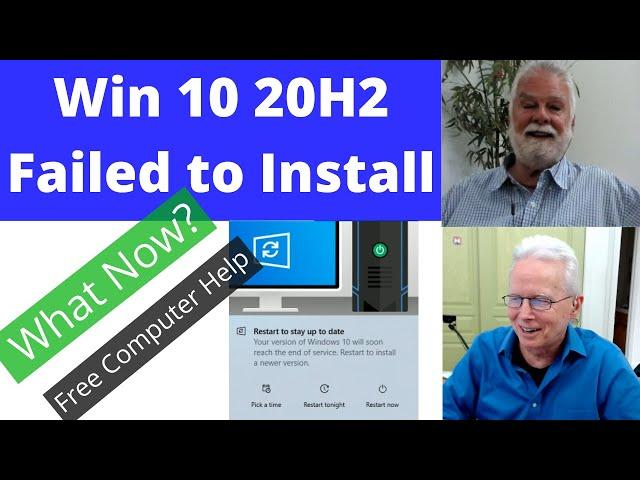 Helping Luis Figure Out Why Windows 10 20H2 Won't Install