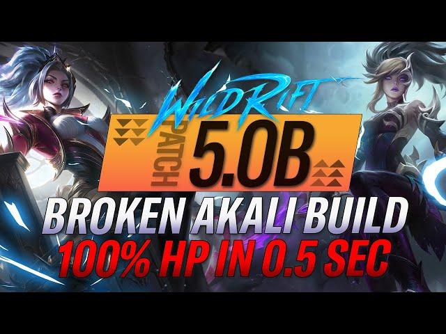 WILD RIFT | *INSANE* AKALI BUILD! 100% HP IN 0.5 SECONDS! Sovereign Akali Gameplay Guide Build Runes