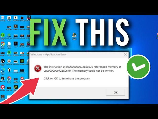 How To Fix Referenced Memory At 0x00000000 Error - Full Tutorial