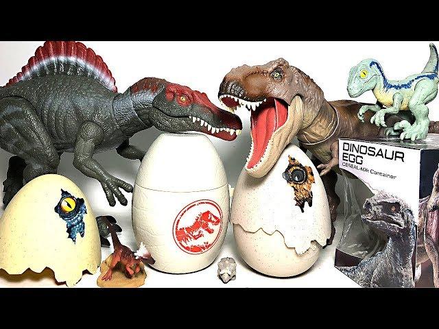 LOTS OF DINOSAUR JURASSIC WORLD!  FALLEN KINGDOM T-REX INDORAPTOR