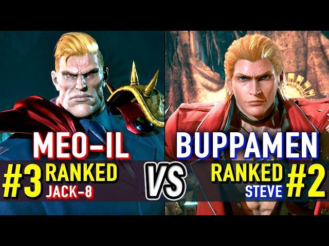 T8  MEO-IL (#3 Ranked Jack-8) vs BUPPAMEN (#2 Ranked Steve)  Tekken 8 High Level Gameplay