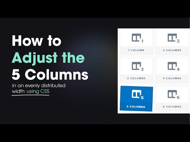 How to use CSS to adjust the 5 columns in clickfunnels software