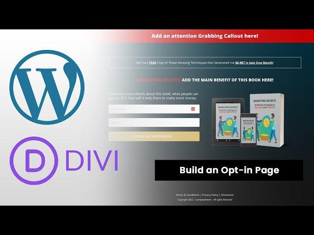 Create an Opt-in Page with Divi | High Converting Opt-in Page