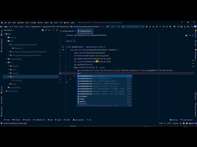 How to play Audio from a file in Android Studio Using Kotlin | MediaPlayer / Play Music from File