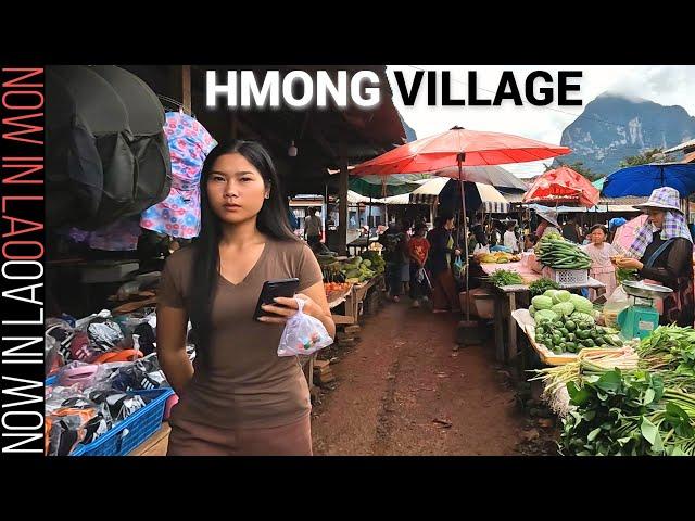 Hmong Village Market in Rural Laos | Now in Lao