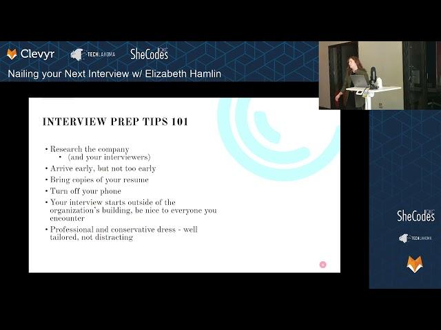 Nailing your Next Interview w/ Elizabeth Hamlin - SheCodesOKC
