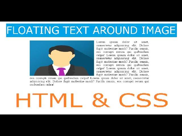 Wrapping text around image HTML CSS Tutorial