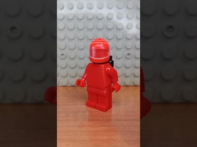 Lego monochrome red astronaut