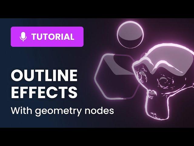 Outline effects in Blender using geometry nodes