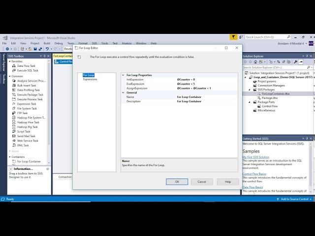For Loop in SSIS