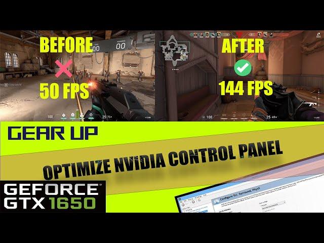 NVIDIA CONTROL PANEL SETTINGS FOR GTX1650 || OTHER GPU'S